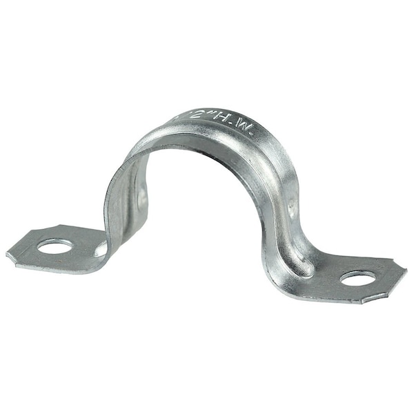 Dottie Two Hole Strap, Conduit; Pipe Use, 2 in, Steel, Zinc Plated HW406 - main